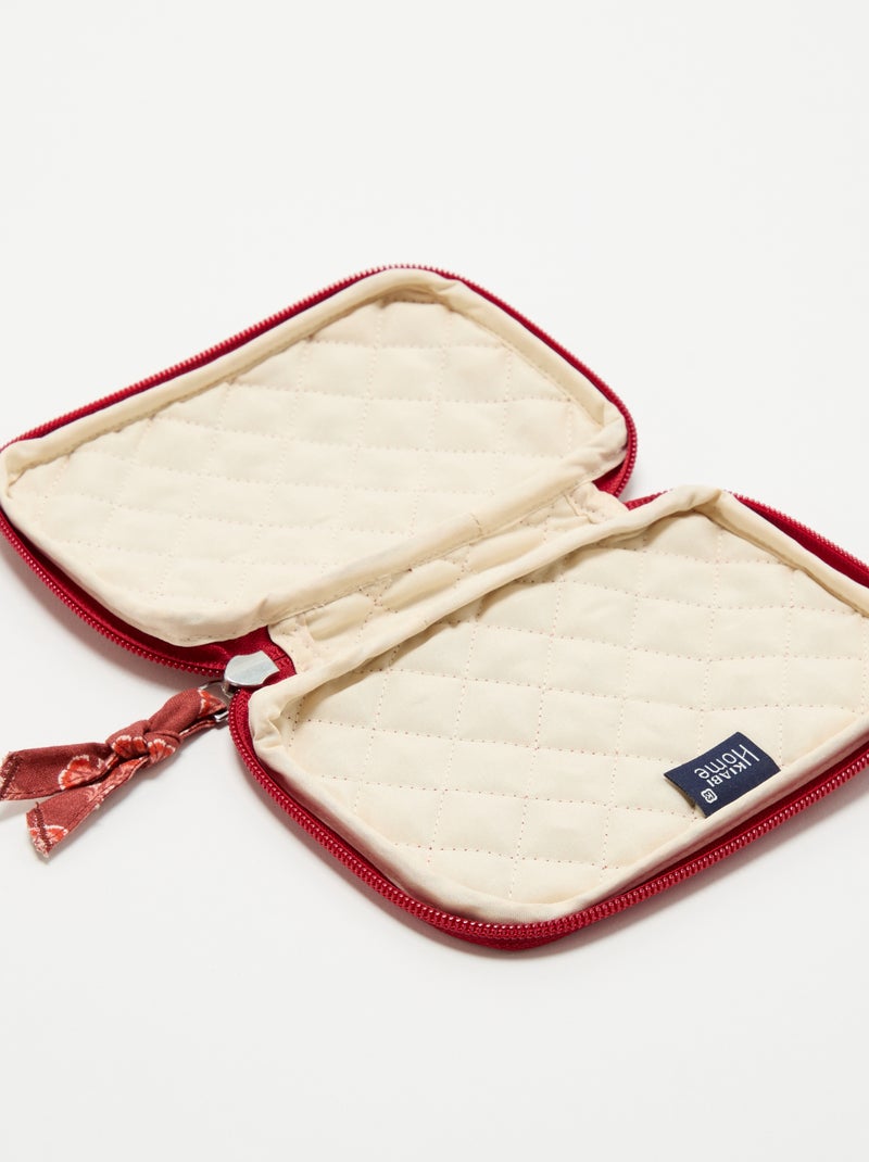 Gewatteerd mini-etui Rood - Kiabi