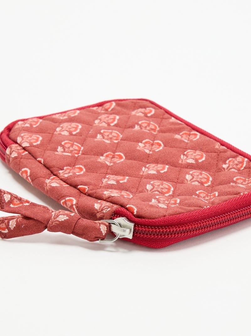 Gewatteerd mini-etui Rood - Kiabi