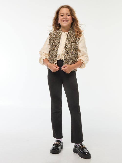 Gewatteerd, mouwloos vestje met luipaardprint - Kiabi