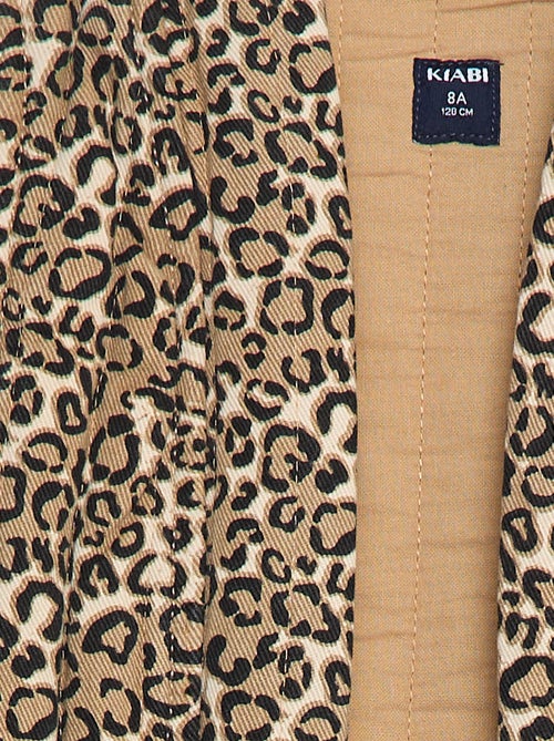 Gewatteerd, mouwloos vestje met luipaardprint - Kiabi
