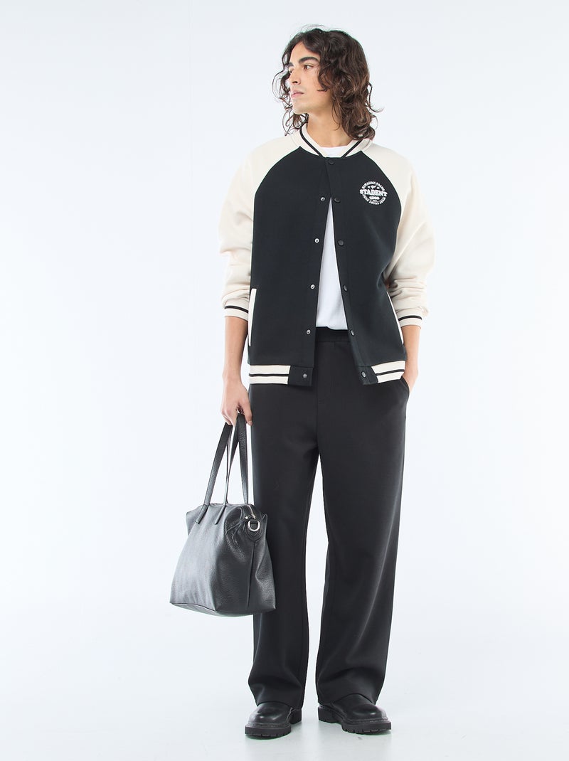 Gewatteerd vest in Amerikaanse stijl Zwart - Kiabi