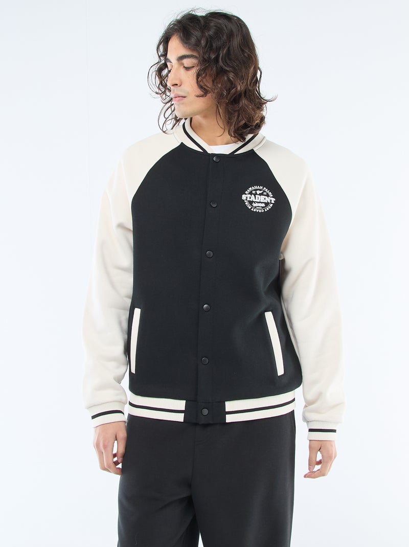 Gewatteerd vest in Amerikaanse stijl Zwart - Kiabi