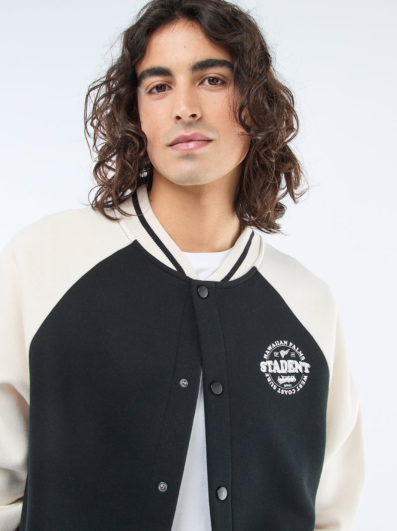 Gewatteerd vest in Amerikaanse stijl Zwart - Kiabi