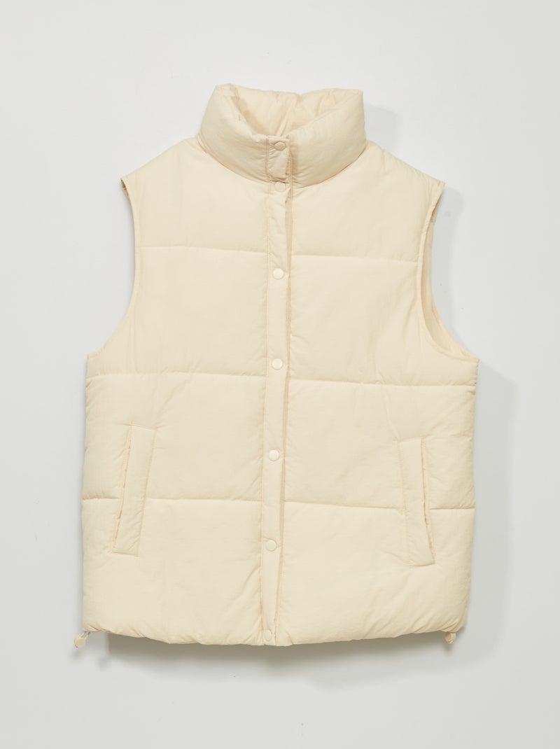 Gewatteerde bodywarmer Biege - Kiabi