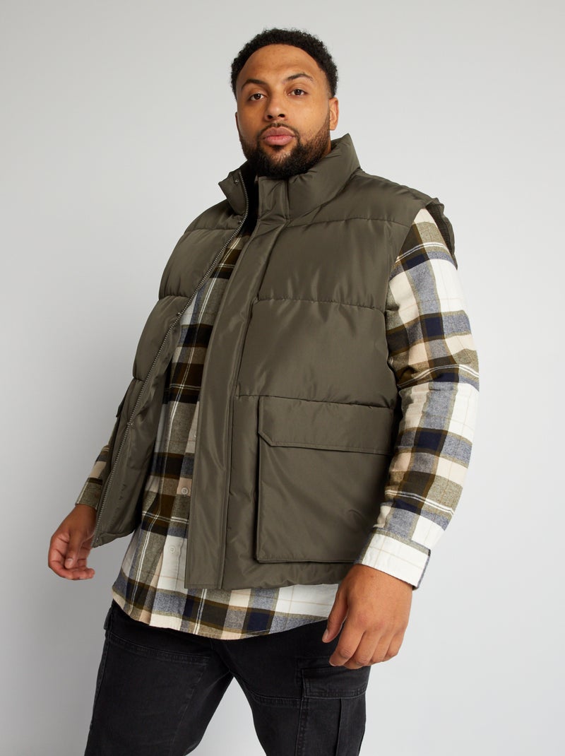 Gewatteerde bodywarmer KAKI - Kiabi
