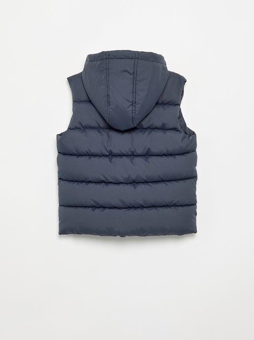 Gewatteerde bodywarmer met capuchon - Kiabi