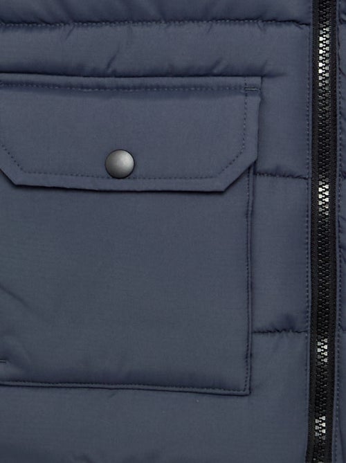 Gewatteerde bodywarmer met capuchon - Kiabi