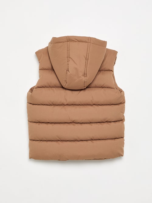 Gewatteerde bodywarmer met capuchon - Kiabi