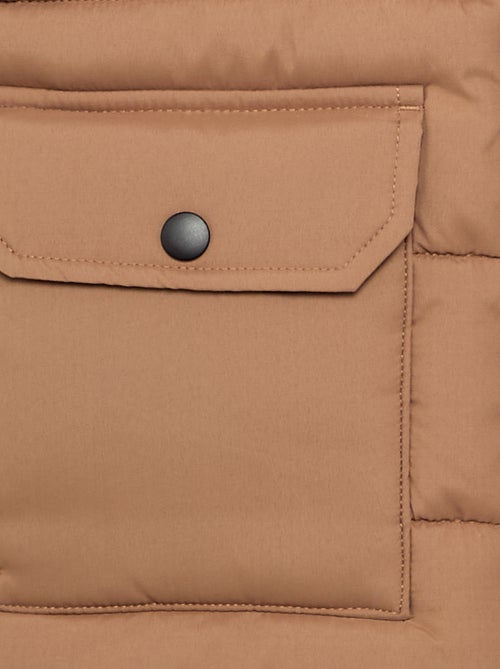 Gewatteerde bodywarmer met capuchon - Kiabi