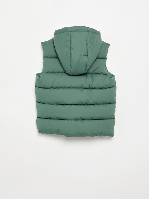 Gewatteerde bodywarmer met capuchon - Kiabi