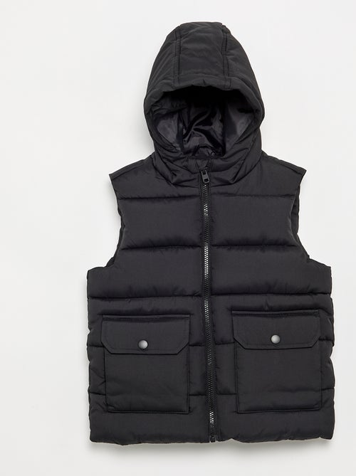 Gewatteerde bodywarmer met capuchon - Kiabi Gewatteerde bodywarmer met capuchon - Kiabi