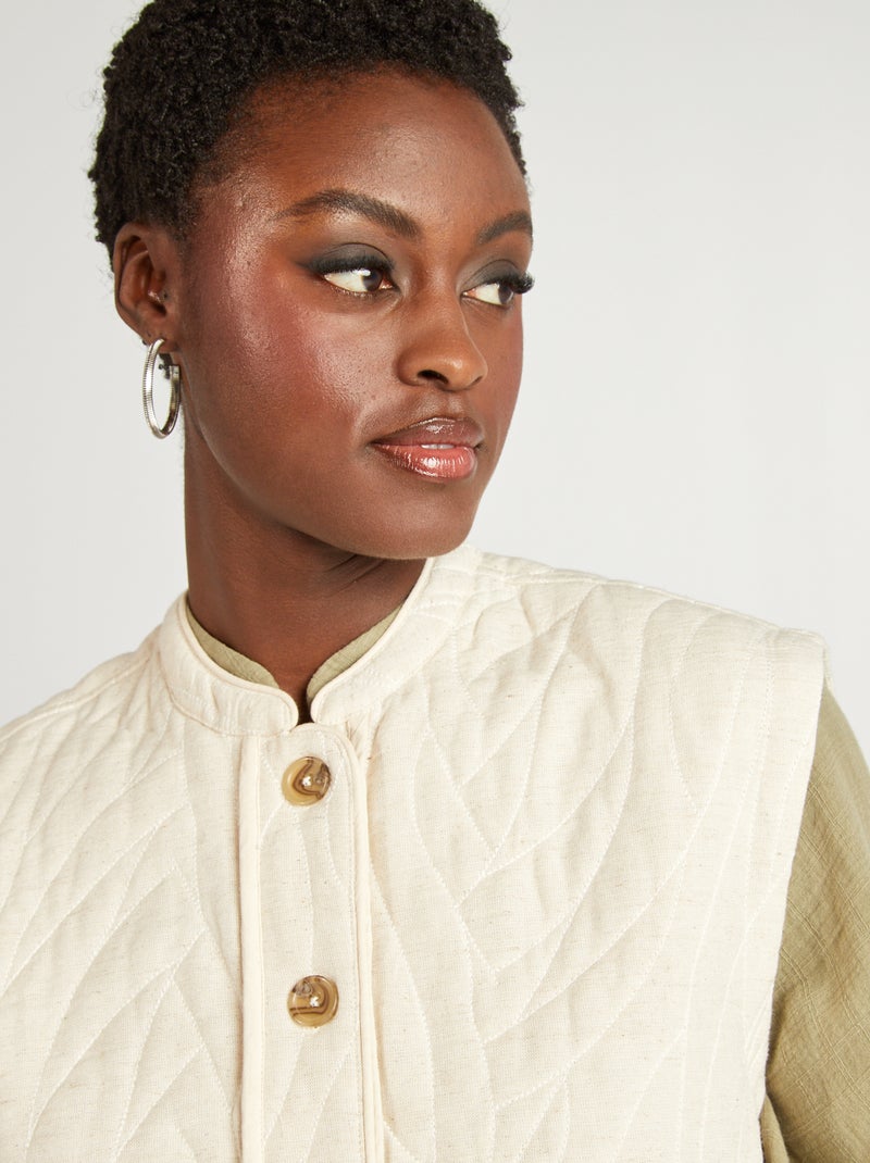 Gewatteerde bodywarmer WIT - Kiabi