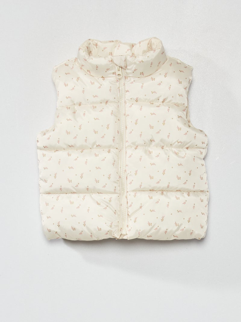 Gewatteerde bodywarmer WIT - Kiabi