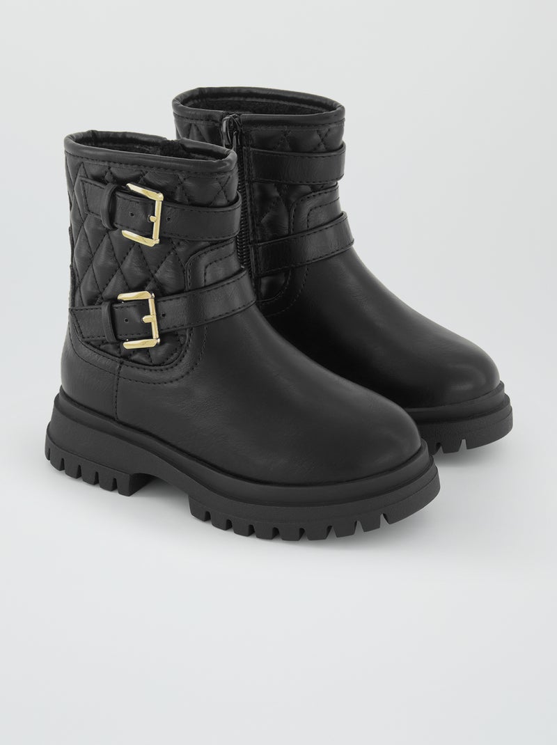 Gewatteerde boots ZWART - Kiabi