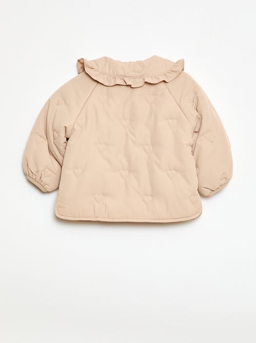 Gewatteerde donsjas met hartjes - Kiabi