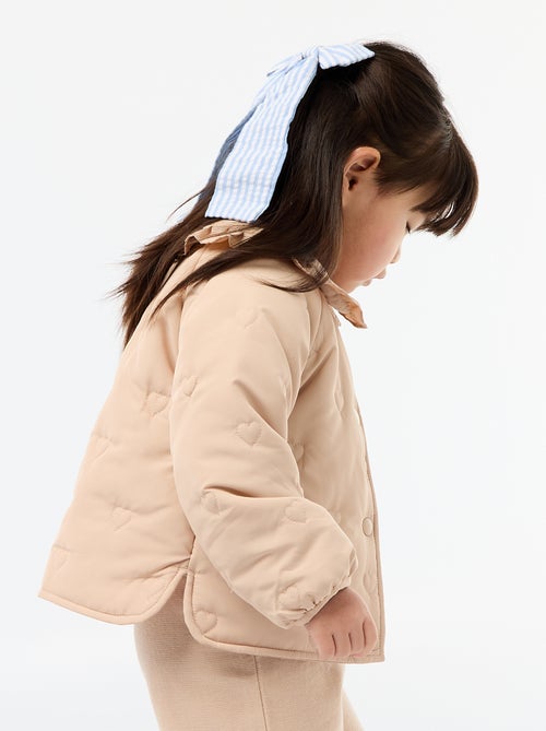 Gewatteerde donsjas met hartjes - Kiabi