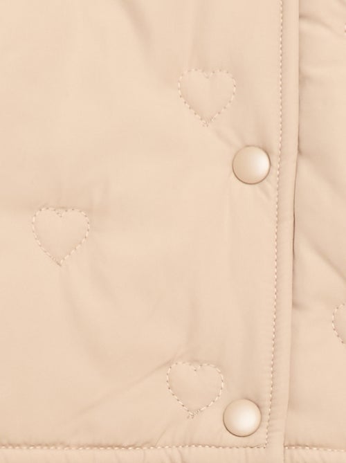 Gewatteerde donsjas met hartjes - Kiabi