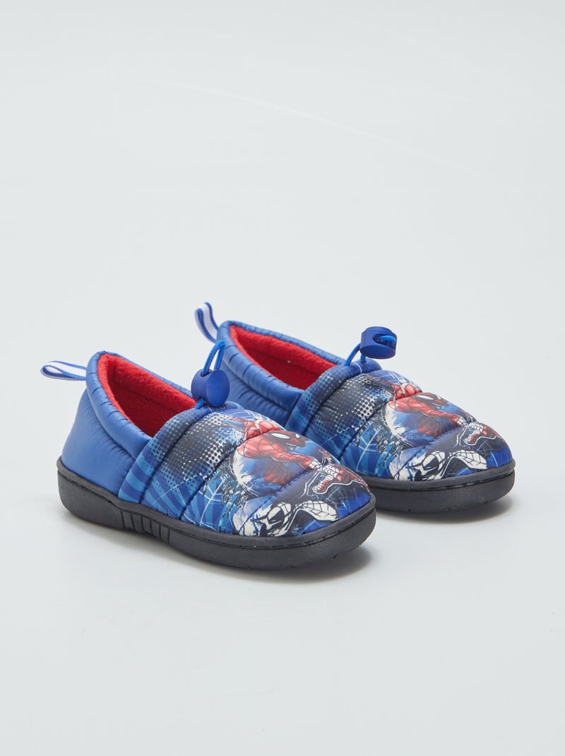 Gewatteerde, gesloten Spider-Man-sloffen BLAUW - Kiabi