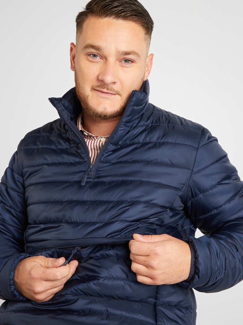 Gewatteerde jas - gemakkelijk aan te trekken collectie BLAUW - Kiabi