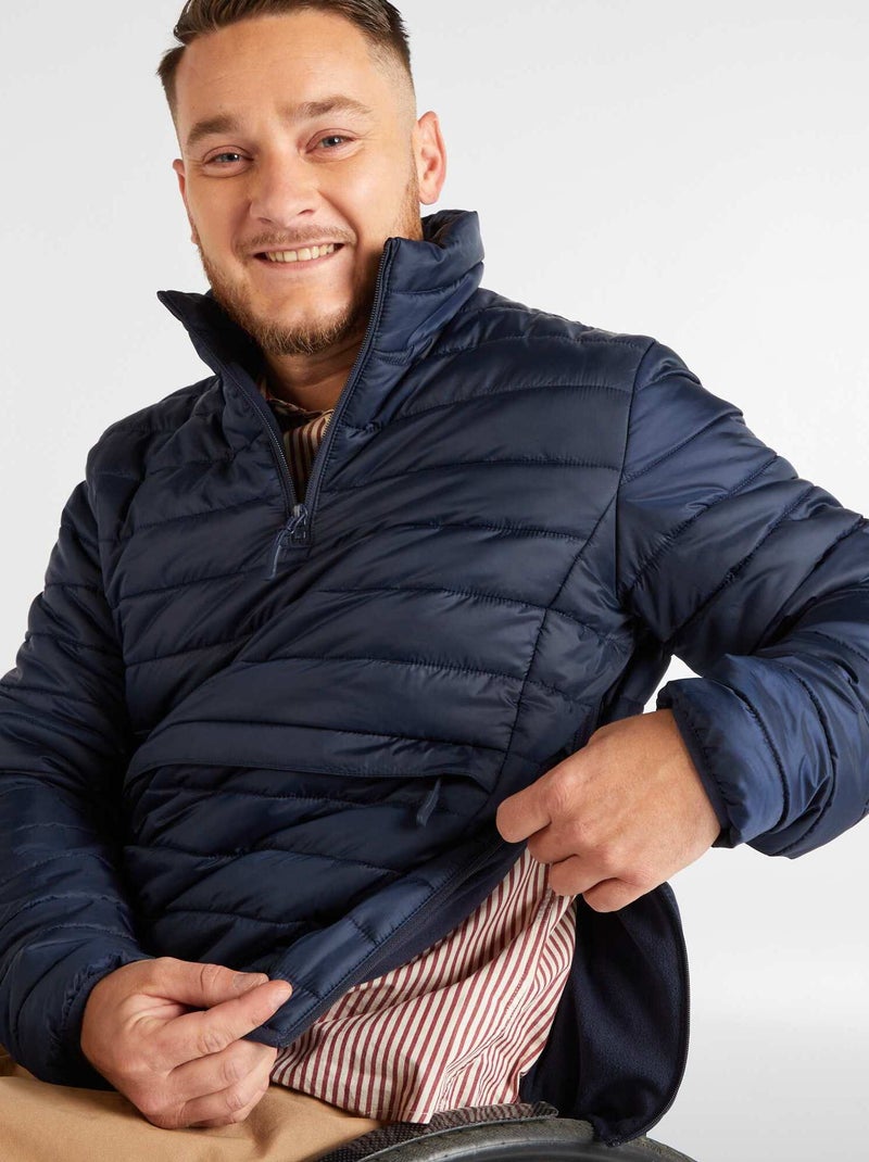Gewatteerde jas - gemakkelijk aan te trekken collectie BLAUW - Kiabi