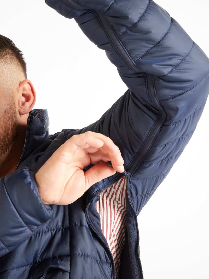 Gewatteerde jas - gemakkelijk aan te trekken collectie BLAUW - Kiabi