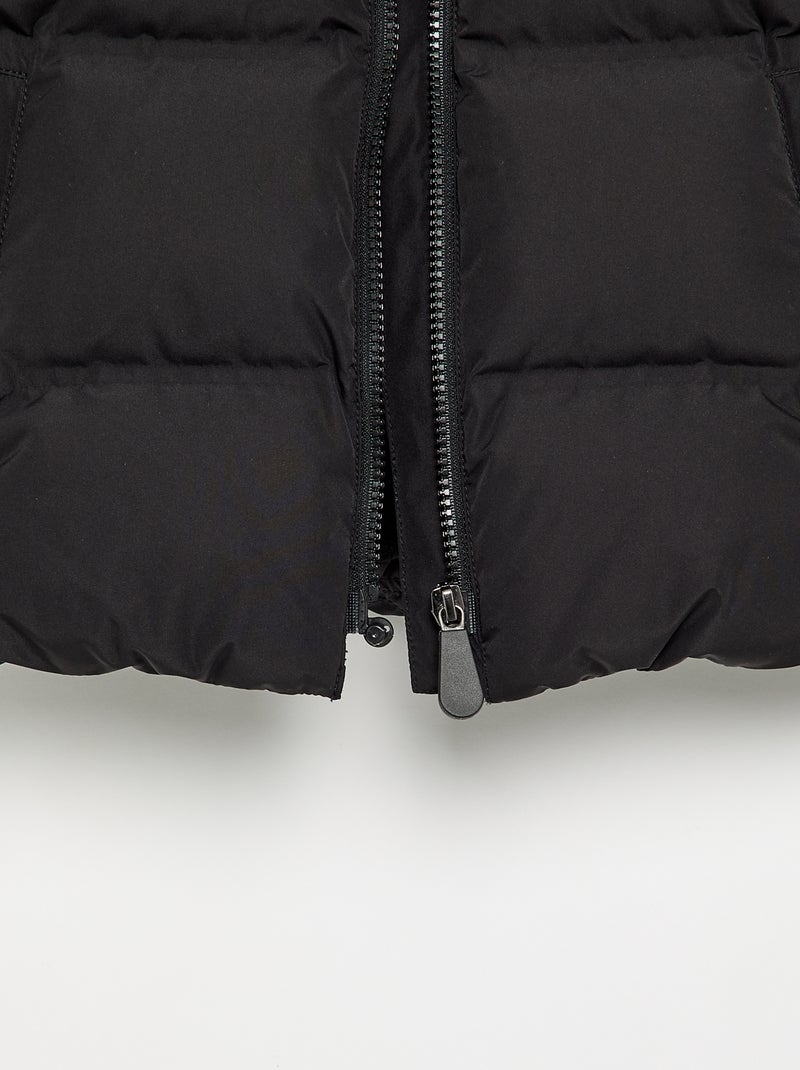 Gewatteerde jas - gemakkelijk aan te trekken collectie Zwart - Kiabi