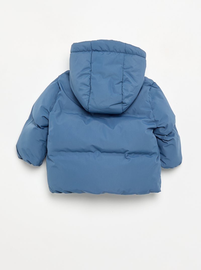 Gewatteerde jas met capuchon Blauw - Kiabi