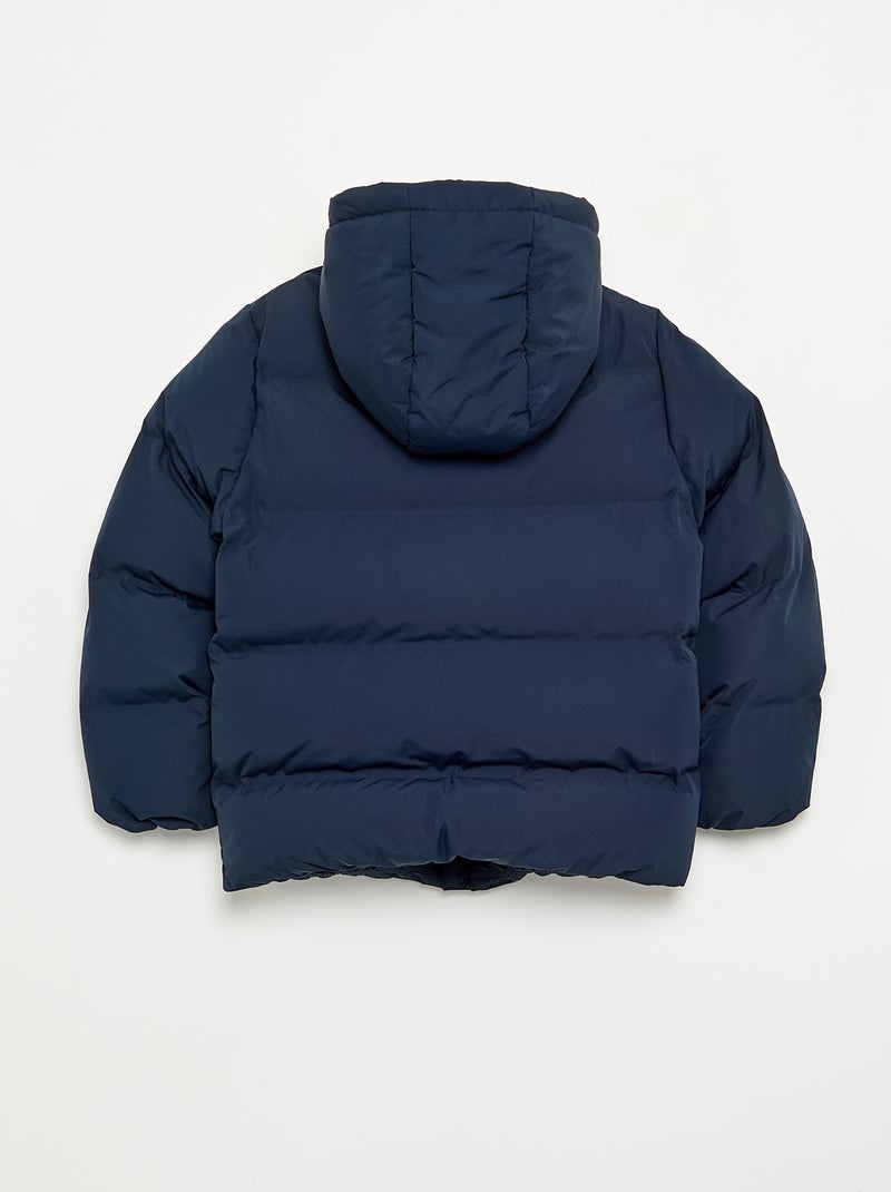 Gewatteerde jas met capuchon Blauw - Kiabi