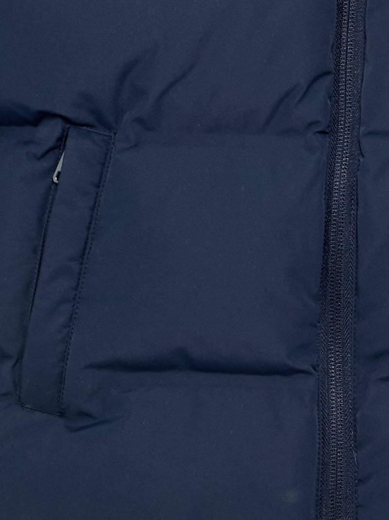 Gewatteerde jas met capuchon Blauw - Kiabi