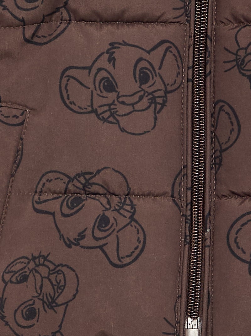 Gewatteerde jas met capuchon 'Disney' 'De Leeuwenkoning' Bruin - Kiabi