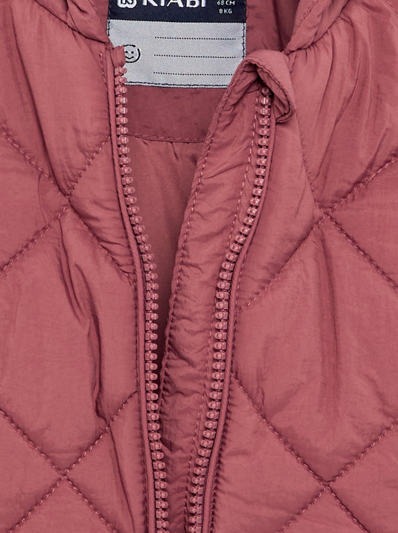 Gewatteerde jas met capuchon Rose - Kiabi