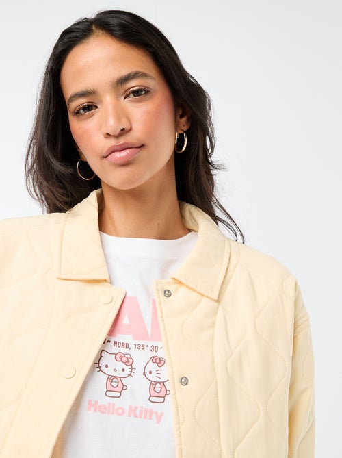 Gewatteerde jas met hemdkraag - Kiabi