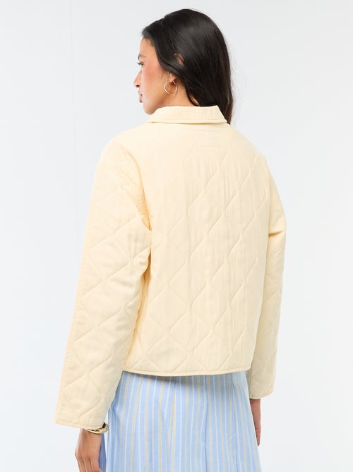 Gewatteerde jas met hemdkraag - Kiabi