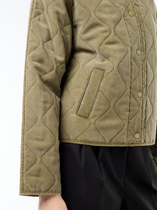 Gewatteerde jas met hemdkraag - Kiabi