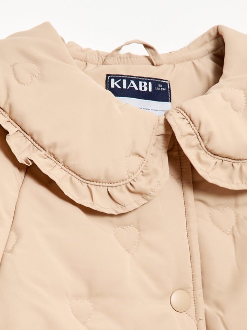Gewatteerde jas met puntkraag - Kiabi