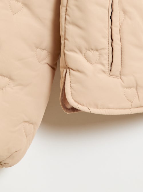 Gewatteerde jas met puntkraag - Kiabi