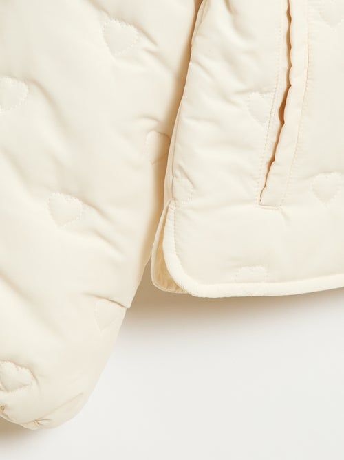 Gewatteerde jas met puntkraag - Kiabi