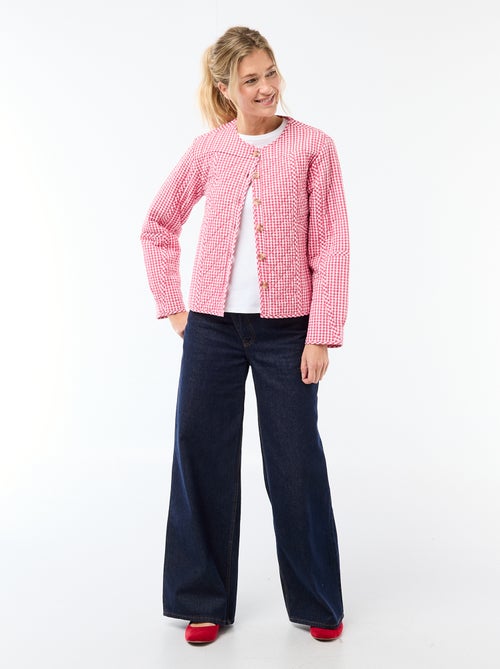 Gewatteerde jas met ruitjes - Kiabi