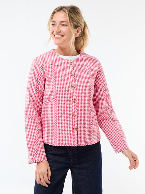 Gewatteerde jas met ruitjes - Kiabi