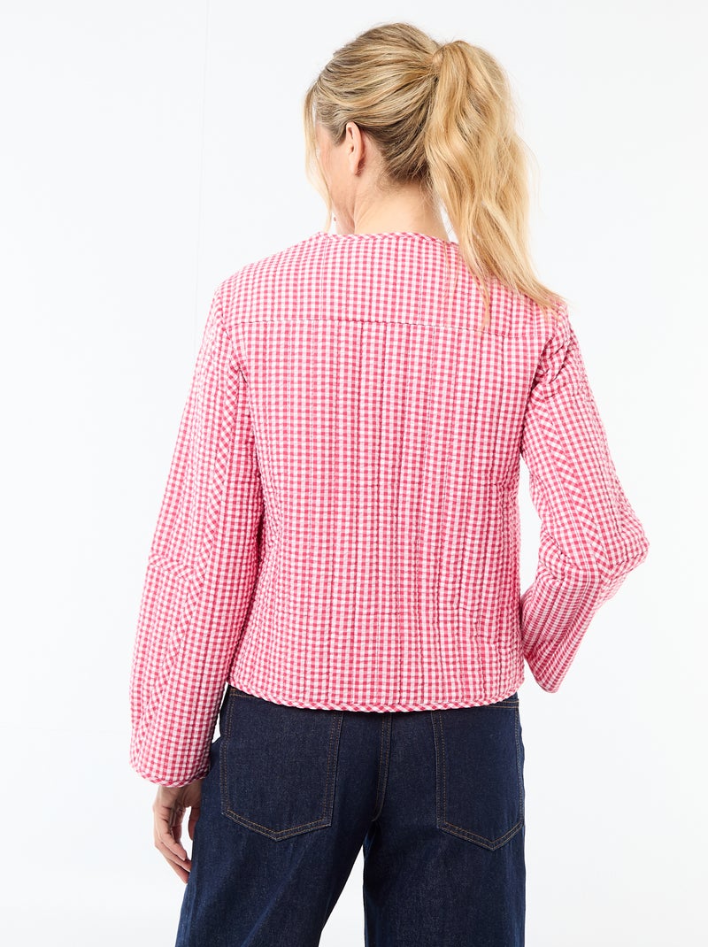 Gewatteerde jas met ruitjes Rose - Kiabi