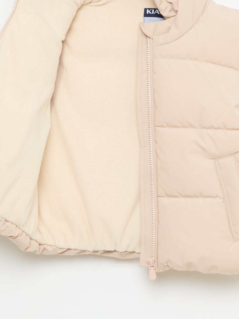 Gewatteerde mouwloze bodywarmer Biege - Kiabi