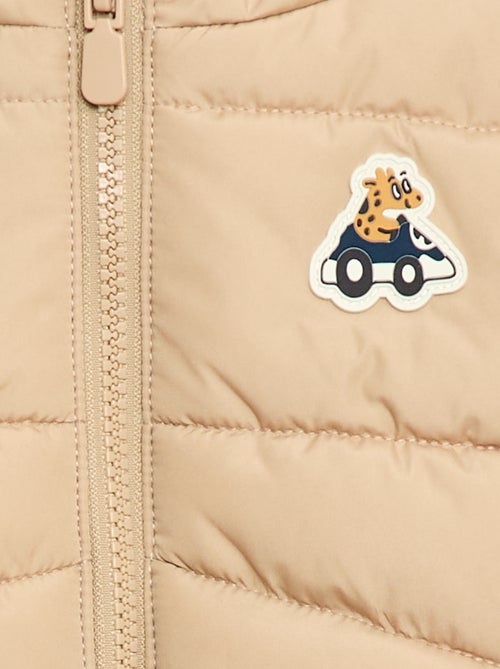 Gewatteerde mouwloze bodywarmer met capuchon - Kiabi