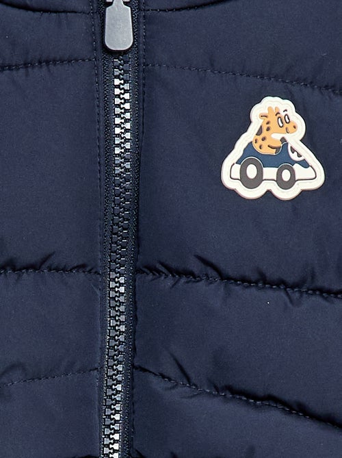 Gewatteerde mouwloze bodywarmer met capuchon - Kiabi