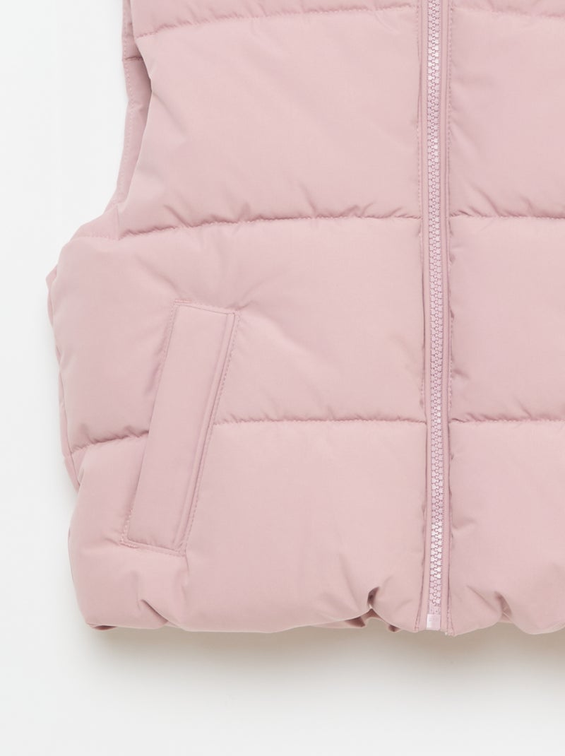Gewatteerde mouwloze bodywarmer Rose - Kiabi