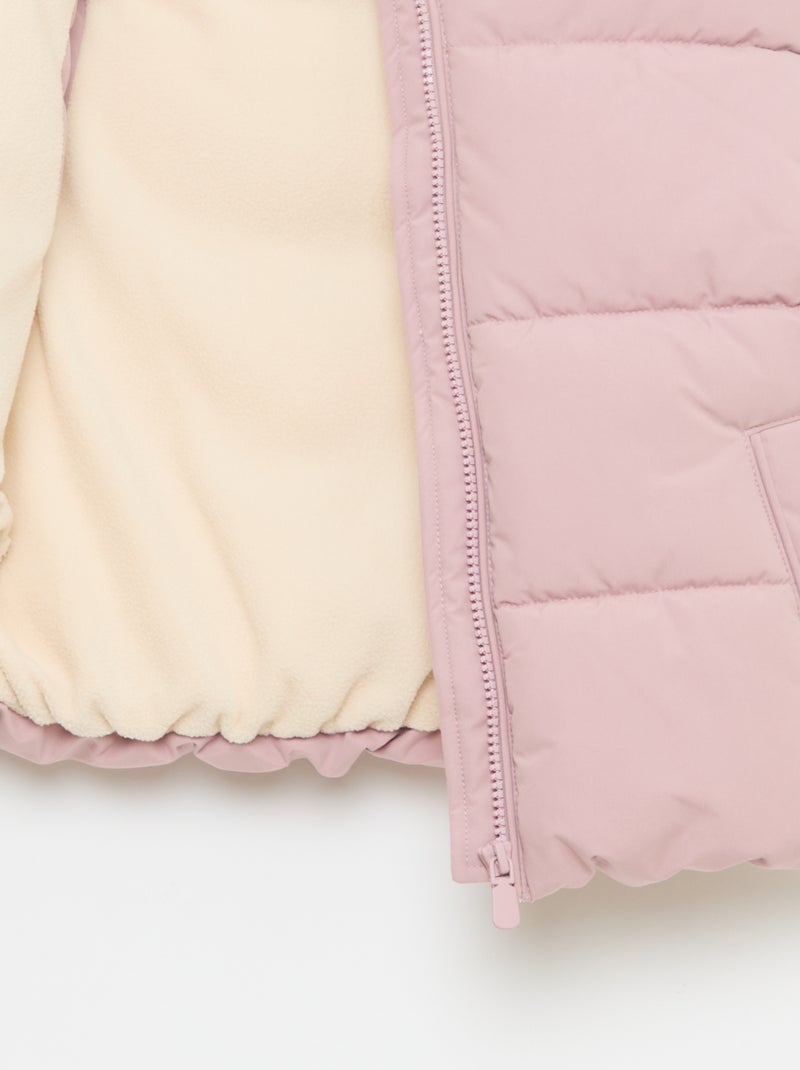 Gewatteerde mouwloze bodywarmer Rose - Kiabi