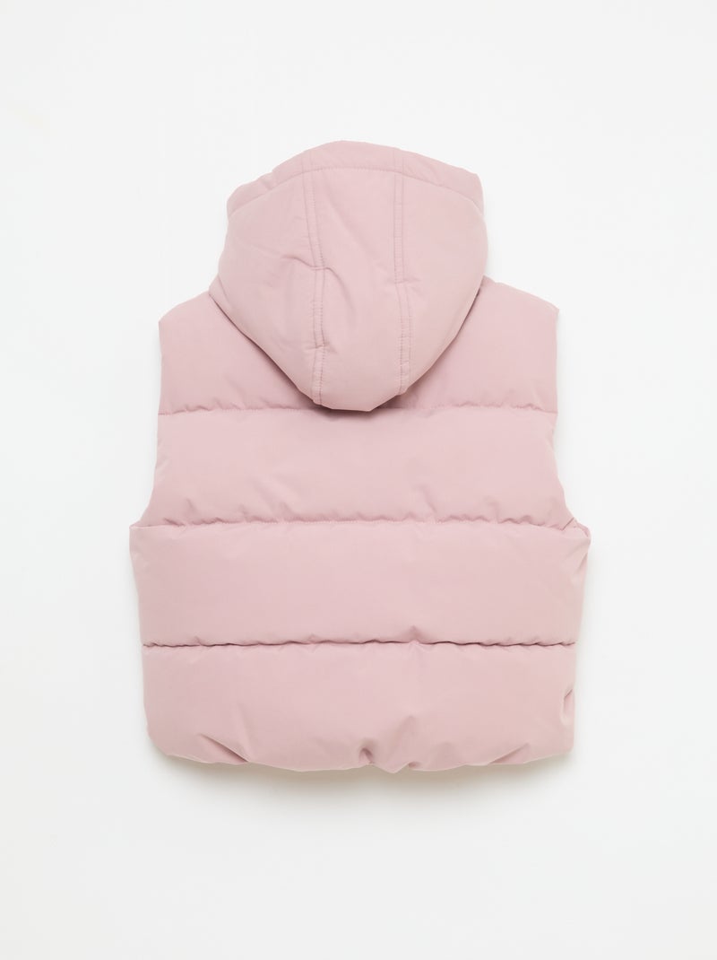 Gewatteerde mouwloze bodywarmer Rose - Kiabi