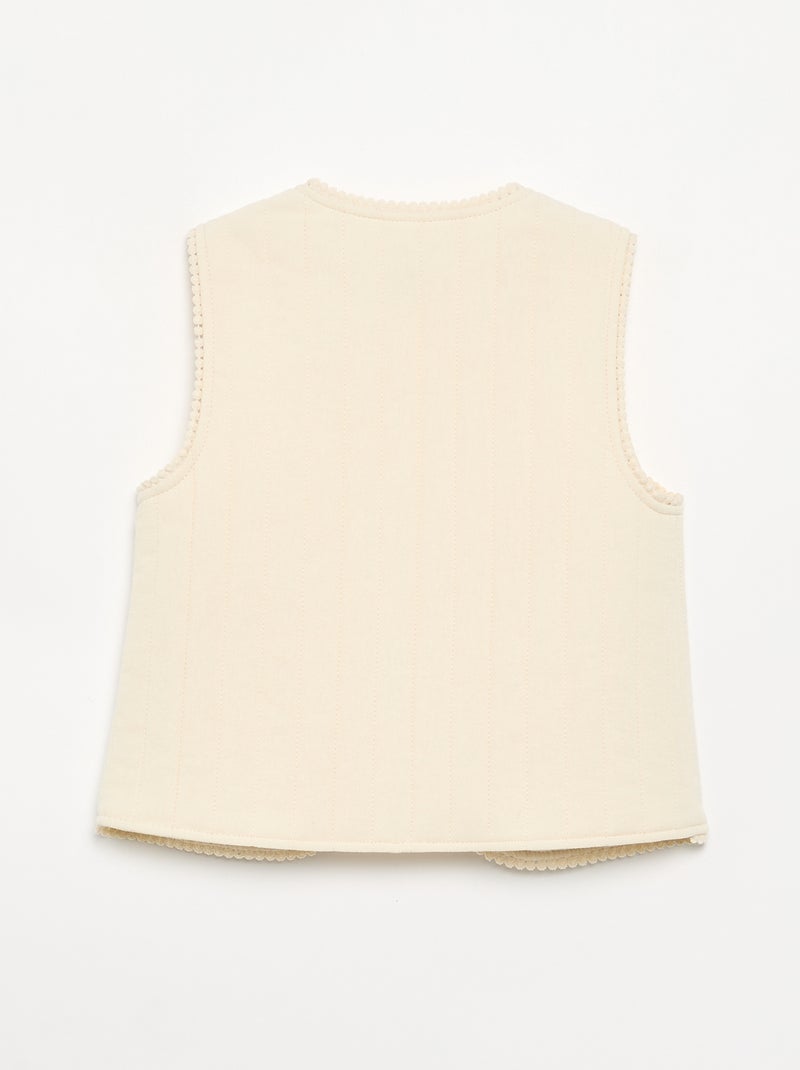 Gewatteerde mouwloze gilet Biege - Kiabi