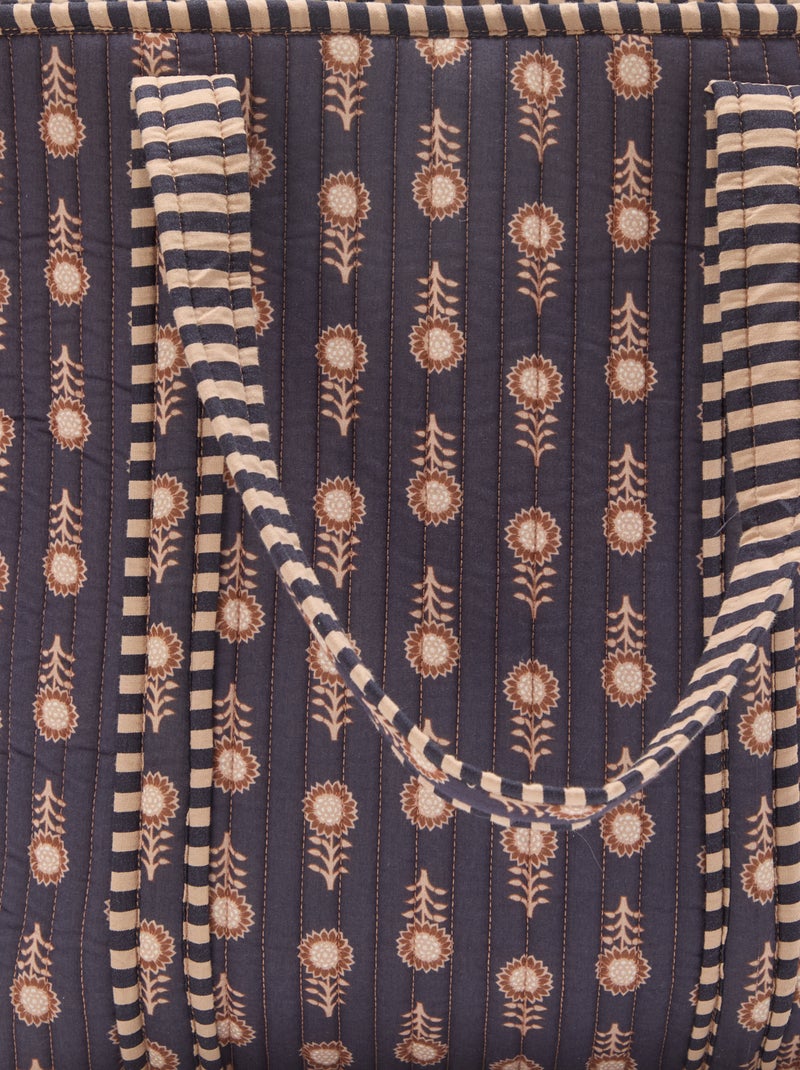 Gewatteerde shopper met bloemenmotief Paars - Kiabi