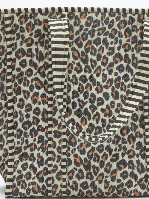Gewatteerde shopper met luipaardprint - Kiabi Gewatteerde shopper met luipaardprint - Kiabi