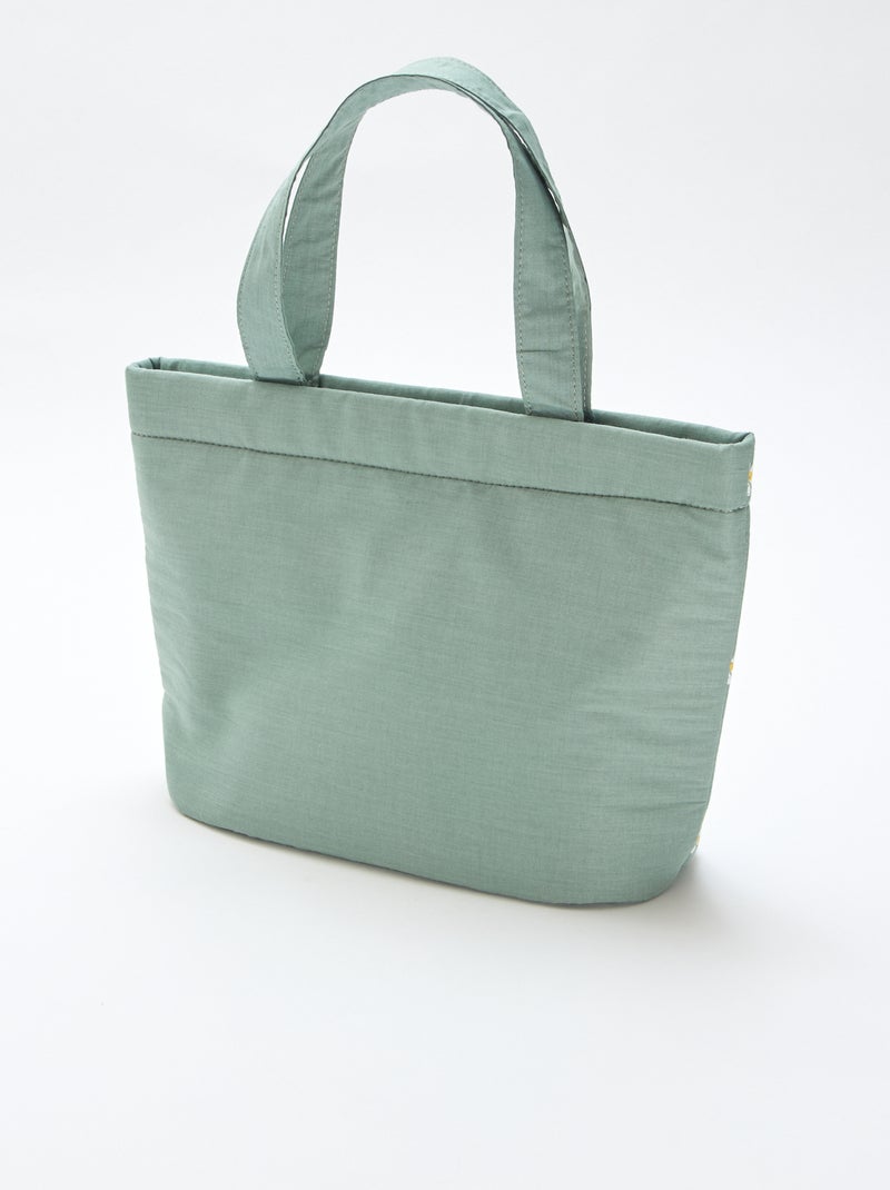Gewatteerde tas van canvas Groen - Kiabi